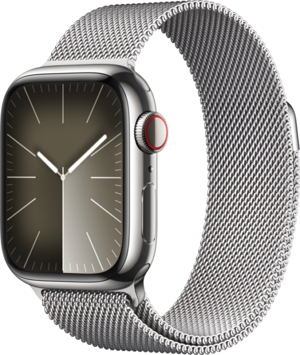 Koop Apple Watch Series 9 4G 41mm Zilver Rvs Milanese Polsband