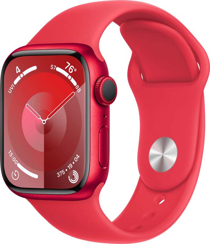 Koop Apple Watch Series 9 41mm (PRODUCT)RED Aluminium Sportband S/M