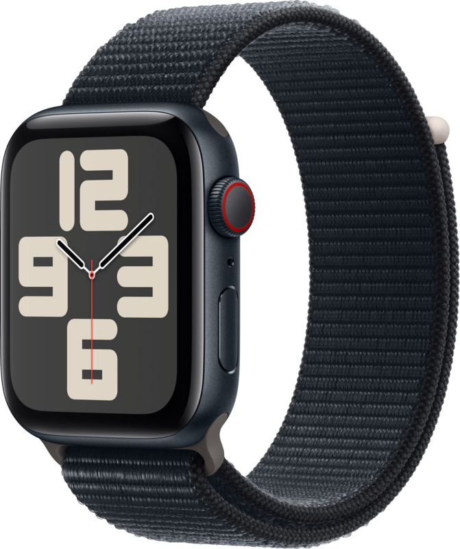 Koop Apple Watch SE (2022) 4G 44mm Midnight Aluminium Sport Loop