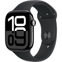 Koop Apple Watch Series 10 4G 46mm Zwart Sportband S/M - 195949564031