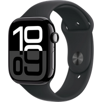 Koop Apple Watch Series 10 46mm Zwart Sportband S/M - 195949563744
