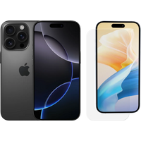 Koop Apple iPhone 16 Pro 256GB Black Titanium + BlueBuilt Screenprotector Glas - 6151121858866