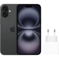 Koop Apple iPhone 16 128GB Zwart + Apple Snellader - 6151118094000