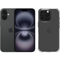 Koop Apple iPhone 16 128GB Zwart + BlueBuilt Protective Back Cover Transparant - 6151121597512