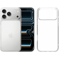 Koop Apple iPhone 17 Pro Max 1TB Zilver + BlueBuilt Protective Back Cover Transparant - 6151130327391
