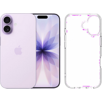 Koop Apple iPhone 17 256GB Paars + BlueBuilt Protective Back Cover Transparant - 6151130136139