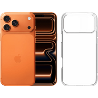 Koop Apple iPhone 17 Pro Max 256GB Oranje + BlueBuilt Protective Back Cover Transparant - 6151130132193