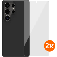 Koop BlueBuilt Samsung Galaxy S25 Ultra Back Cover Zwart + Screenprotector Glas Duo Pack - 6151131027016