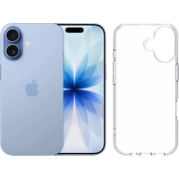 Koop Apple iPhone 17 512GB Blauw + BlueBuilt Protective Back Cover Transparant - 6151130239298