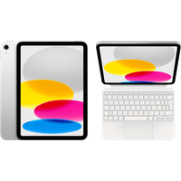 Koop Apple iPad (2025) 11 inch 128GB Wifi Zilver + Apple Magic Keyboard Folio QWERTY Wit - 6151122016050
