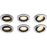 Koop Philips Hue Milliskin inbouwspot White Ambiance - rond - Aluminium - 6-pack - 6151118152144