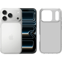 Koop Apple iPhone 17 Pro 512GB Zilver + BlueBuilt Protective Back Cover Transparant - 6151130228230
