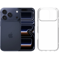 Koop Apple iPhone 17 Pro 1TB Blauw + BlueBuilt Protective Back Cover Transparant - 6151130275203