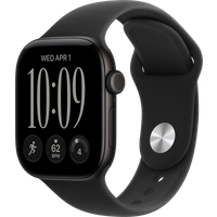 Koop Apple Watch Series 12 Cellular 42mm Zwart Sportband S/M - 0195951230504