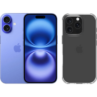 Koop Apple iPhone 16 128GB Blauw + BlueBuilt Protective Back Cover Transparant - 6151121617647