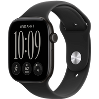 Koop Apple Watch Series 12 46mm Zwart Sportband M/L - 0195951227290