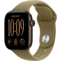 Koop Apple Watch Series 12 Cellular 42mm Donkerbrons Sportband M/L - 0195951231457