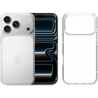 Koop Apple iPhone 17 Pro 512GB Zilver + BlueBuilt Protective Back Cover Transparant - 6151130228230